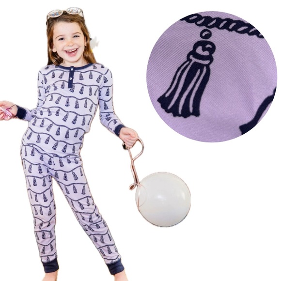 The Beaufort Bonnet Company Other - TBBC Sara Jane's Sweet Dream 2pc Knit Set Missy Todd Tassel w/ Nantucket Navy 8